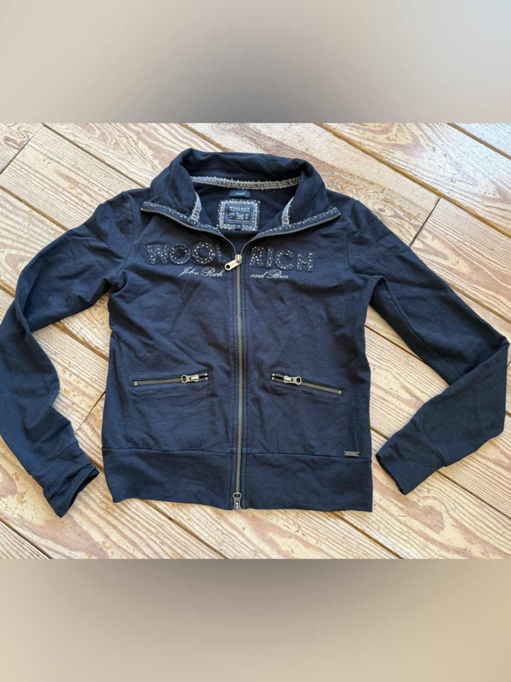 Woolrich brand zip-up track jacket size S